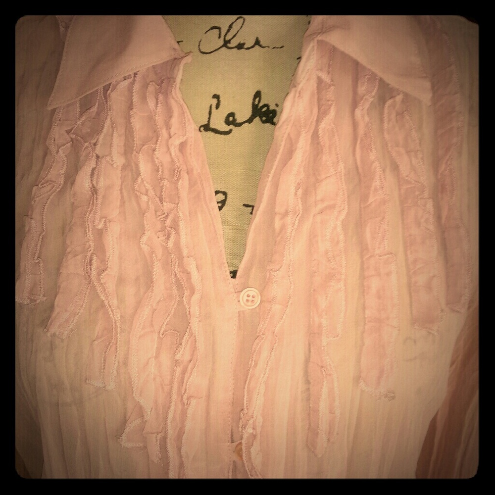 Apt. 9 Sheer Crinkle Blouse